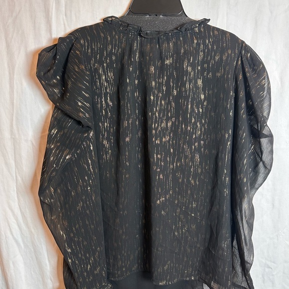 DKNY Long Sleeve Ruffle Neck Blouse - Picture 3 of 7